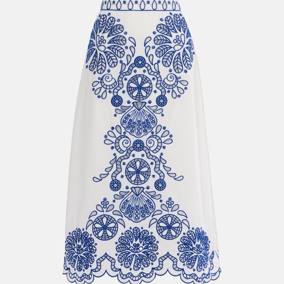 Farm Rio Printed cotton midi skirt - Picture 1 of 9